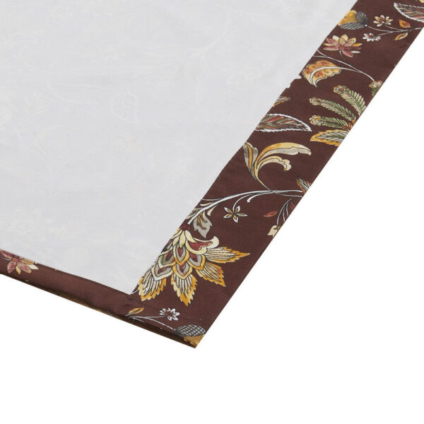 Athens 84 Inch Window Panel Curtain, Brown Microfiber Polyester, Jacobean