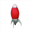 Kid Table Lamp with Rocket Design Silhouette, Red