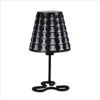 Plastic Shade Metal Table Lamp with Open Clover Base, Black