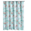Logan 72 Inch Shower Curtain, Coastal Light Blue Conch Shells Print