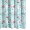 Logan 72 Inch Shower Curtain, Coastal Light Blue Conch Shells Print