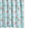 Logan 72 Inch Shower Curtain, Coastal Light Blue Conch Shells Print