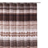 Roca 72 Inch Shower Curtain, Coffee Brown Striped Printing, Button Holes