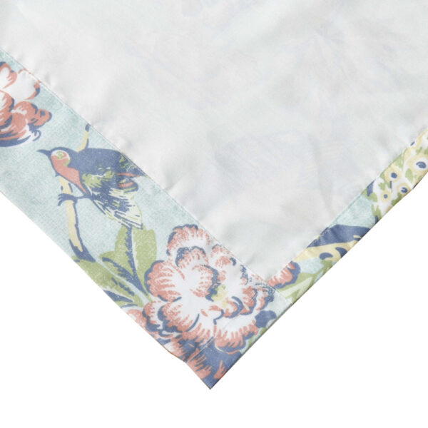 Eden 84 Inch WIndow Curtains, Butterflies and Songbirds, Green Microfiber