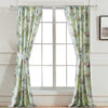 Eden 84 Inch WIndow Curtains, Butterflies and Songbirds, Green Microfiber