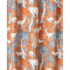 Gin 72 Inch Shower Curtain, Fun Deer and Bears Print, Orange Microfiber