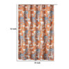 Gin 72 Inch Shower Curtain, Fun Deer and Bears Print, Orange Microfiber