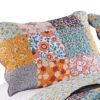 Turin 36 Inch King Pillow Sham, Patchwork Floral Print, Soft Microfiber