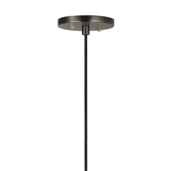Hexagonal Metal Frame Single LED Light Pendant with Glass Diffuser, Black