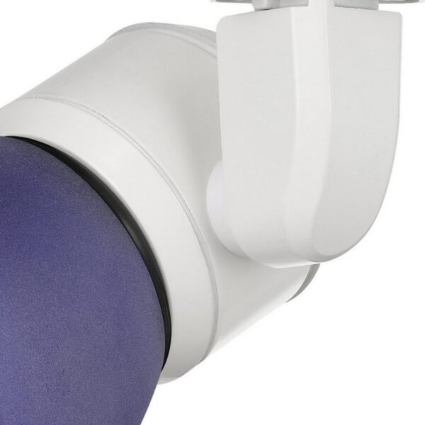 10W Integrated Metal and Polycarbonate LED Track Fixture, White and Blue