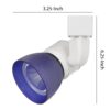 10W Integrated Metal and Polycarbonate LED Track Fixture, White and Blue