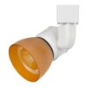 10W Integrated LED Track Fixture with Polycarbonate Head, Orange and White
