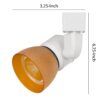 10W Integrated LED Track Fixture with Polycarbonate Head, Orange and White