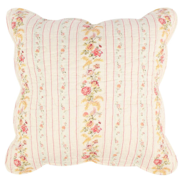 Rosle 18 Inch Set of 2 Accent Pillows, Cotton, Polyester, Multicolor Floral