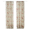 Rosle Set of 2 Window Curtains, Cotton, Antique Rose Print, Multicolor