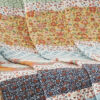 Nite 50 x 60 Quilted Throw Blanket with Fill, Floral, Striped, Multicolor