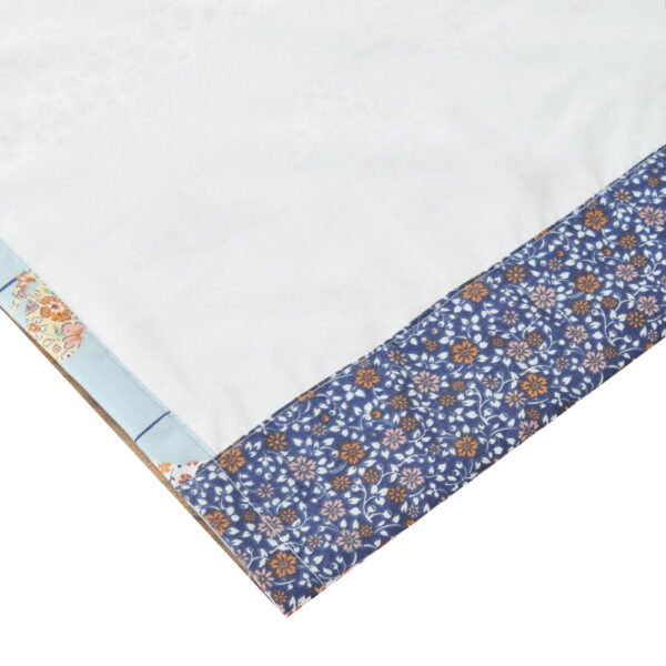 Nite Set of 2 Microfiber Window Curtains, Floral and Striped, Multicolor