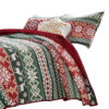 Live 3 Piece Queen Quilt Set with 2 Pillow Shams, Festive Winter Print