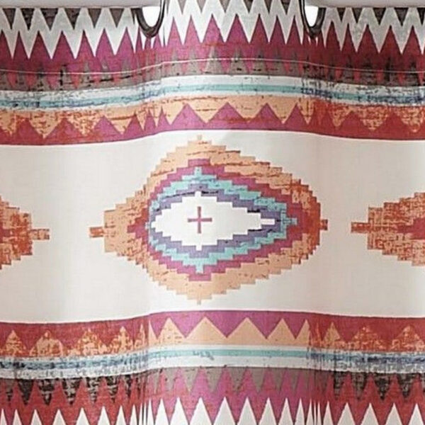 Pimi 16 x 84 Window Valance, Metallic Grommet, Southwest Print, Bronze