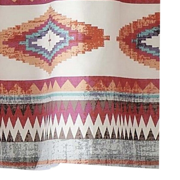 Pimi 16 x 84 Window Valance, Metallic Grommet, Southwest Print, Bronze