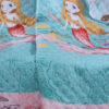 Wini 50 x 60 Inch Quilted Throw Blanket with Fill, Mermaid, Blue, Pink
