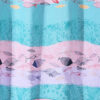Wini 72 x 72 Inch Shower Curtain, Mermaid Print, Blue, Pink Polyester