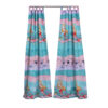 Wini 4 Piece Window Curtain Panel Set, Mermaid Design, Pink, Blue Polyester