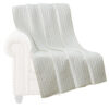 Xumi 50 x 60 Inch Quilted Throw Blanket, Channel Quilting, Antique White