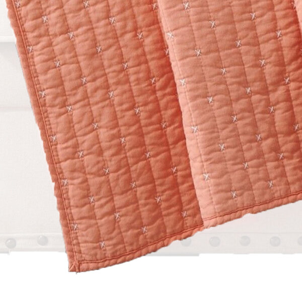 Xumi 50 x 60 Inch Quilted Throw Blanket, Channel Details, Coral Pink