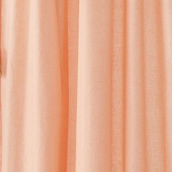 Xumi 4 Piece Window Curtain, 2 Panels with Tie Backs, Coral Pink Finish