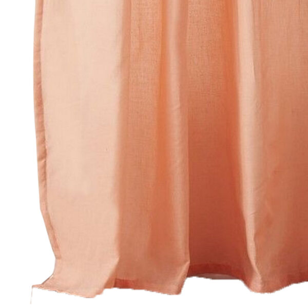 Xumi 4 Piece Window Curtain, 2 Panels with Tie Backs, Coral Pink Finish