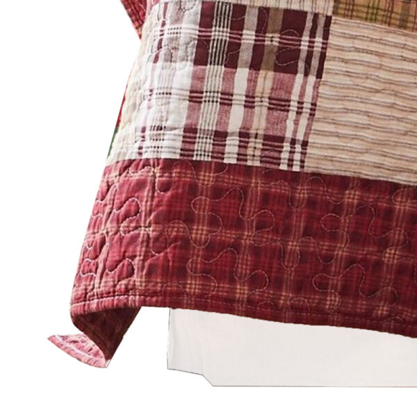 Evi 50 x 60 Inch Quilted Patchwork Throw Blanket, Soft Multicolor Cotton