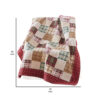 Evi 50 x 60 Inch Quilted Patchwork Throw Blanket, Soft Multicolor Cotton