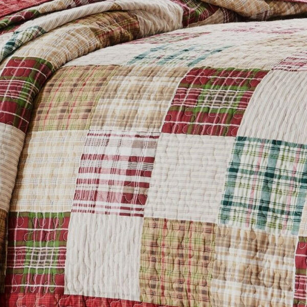 Evi Twin Quilt Set with 1 Pillow Sham, Multicolor Patchwork