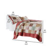 Evi Twin Quilt Set with 1 Pillow Sham, Multicolor Patchwork