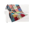 Lily 50 x 60 Inch Quilted Patchwork Throw Blanket, Multicolor Cotton Strips