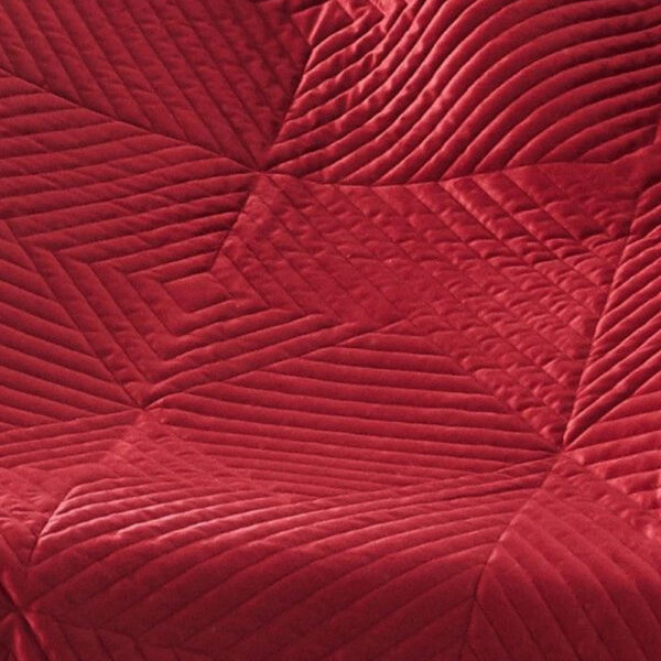 Ahab 50 x 60 Inch Quilted Throw Blanket with Fill, Dutch Velvet Face, Red