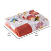 50 x 60 Inch Quilted Throw Blanket with Fill, Floral Print, Multicolor