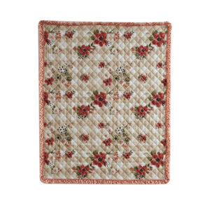 Lire 50 x 60 Inch Quilted Throw Blanket with Fill, Windflower Print, Red