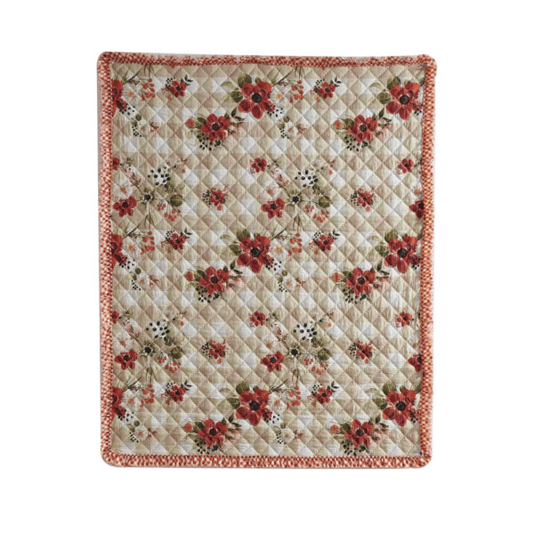 Lire 50 x 60 Inch Quilted Throw Blanket with Fill, Windflower Print, Red
