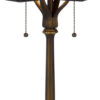 Dio 62 Inch Table Lamp, Colorful Tiffany Style Stained Glass, Bronze Resin