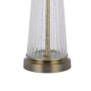 31 Inch Table Lamp Set of 2, White Shade, Tapered Glass Body, Metal Base