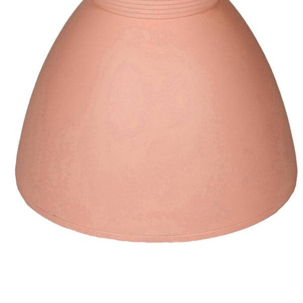 Niya 17 Inch Side End Table, Round Top, Pedestal Base, Indoor Outdoor, Pink