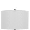 Hem 31 Inch Table Lamp with Drum Hardback, LED, Leafy Glass, Gray Metal
