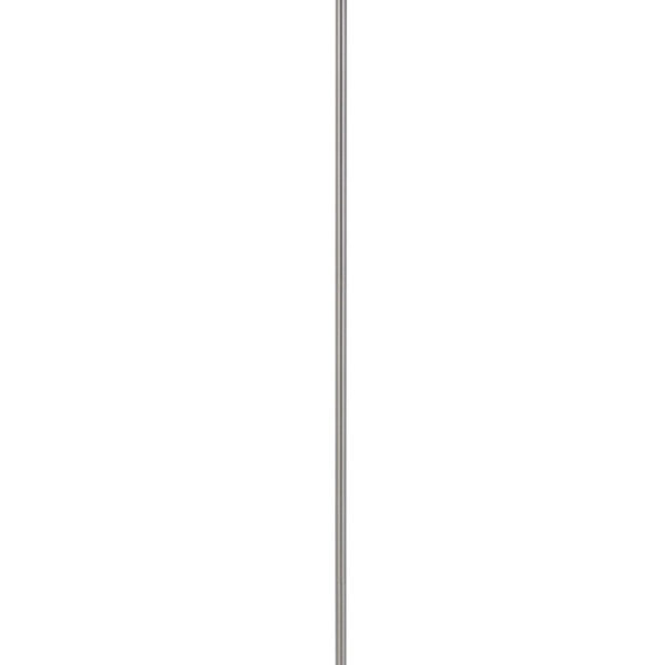 Sie 59 Inch Floor Lamp, Aqua Blue Linen Shade, Round Base, Silver Metal