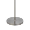Sie 59 Inch Floor Lamp, Gray Linen Shade, Round Base, Silver Metal Pole