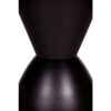 Hillary 17 Inch Side Table, Indoor Outdoor, Hourglass Shape, Black Finish
