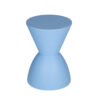 Hillary 17 Inch Side Table, Indoor Outdoor, Hourglass Shape, Blue Finish
