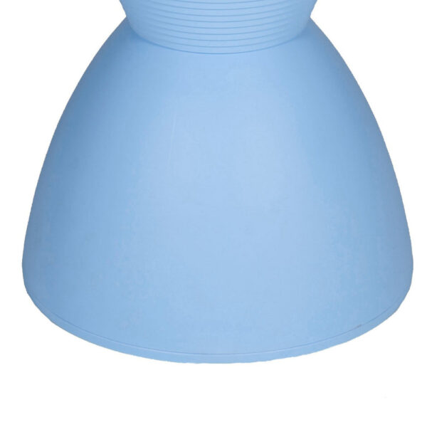 Hillary 17 Inch Side Table, Indoor Outdoor, Hourglass Shape, Blue Finish