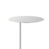 Frank 21 Inch Side End Table, Oval Chrome Steel Top, Genuine Marble Base
